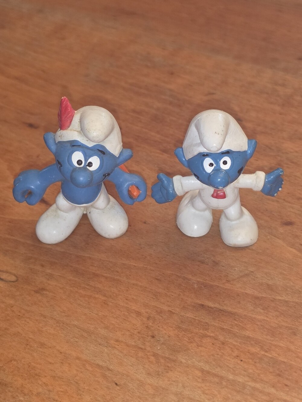 Smurfs 20102 Archer Smurf Bow & Arrow Vintage Figure PVC Toy Peyo Figurine Lot